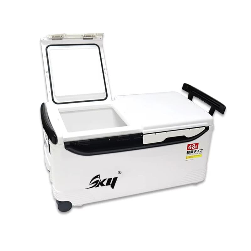 キャンプや釣りに最適な、多用途の28L 屋外用クーラーボックス。車輪付き。-sku-2