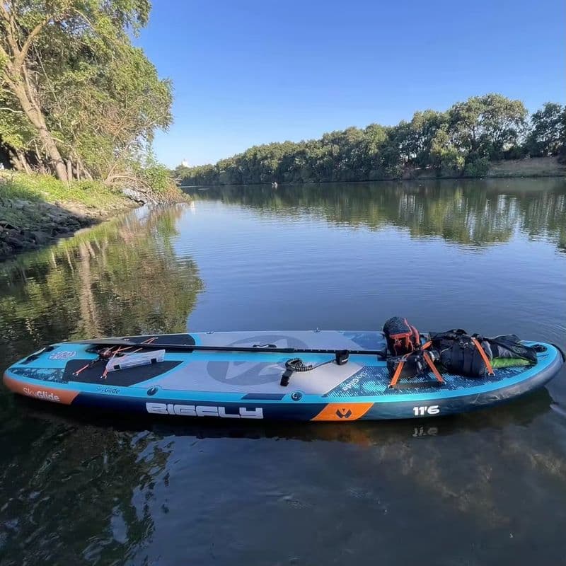 Planche à pagaie gonflable durable pour la pêche - Grande capacité et conception polyvalente-sku-8