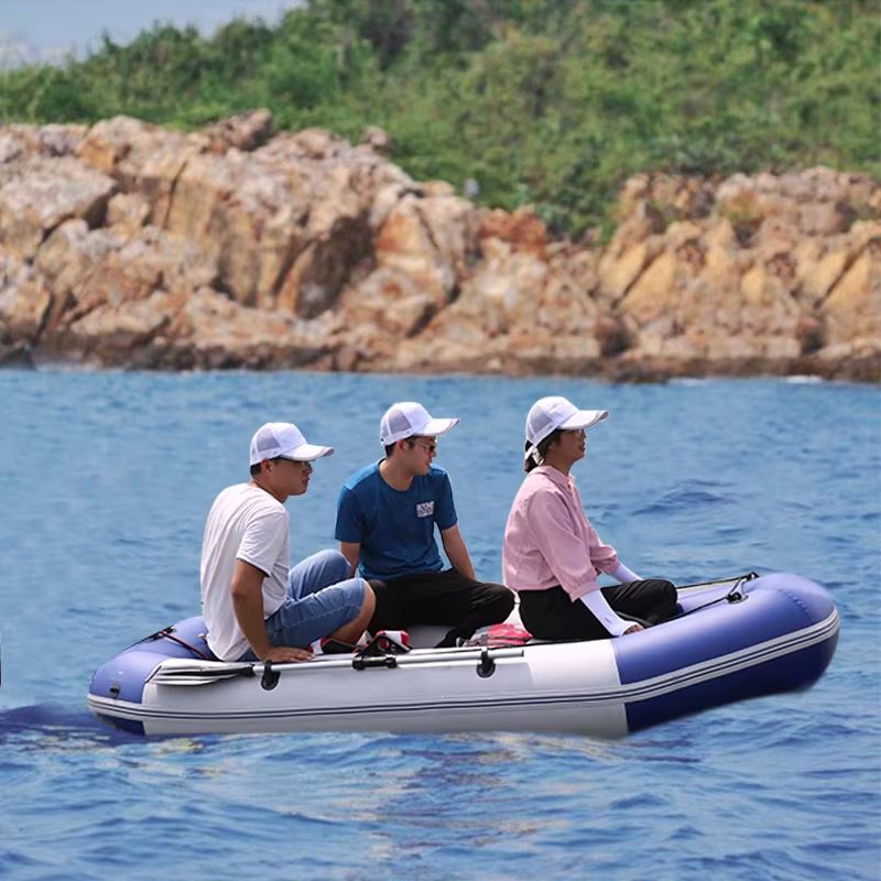 Durable 3-Person Inflatable Kayak for Fishing and Rescue Operations 2