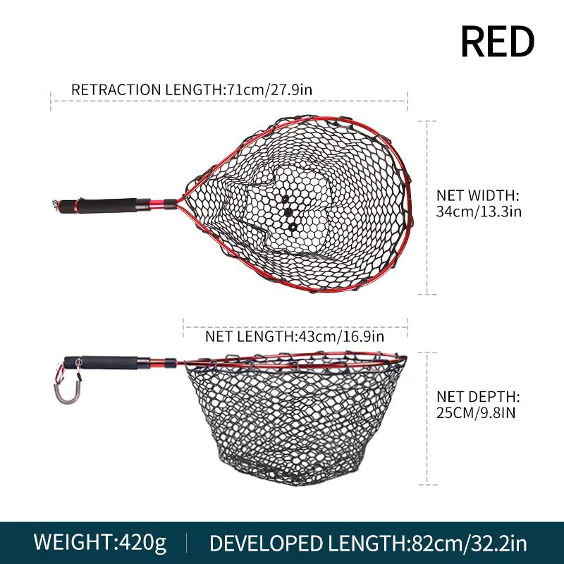 Telescopic Aluminum Fishing Landing Net - Portable & Customizable Tools 3