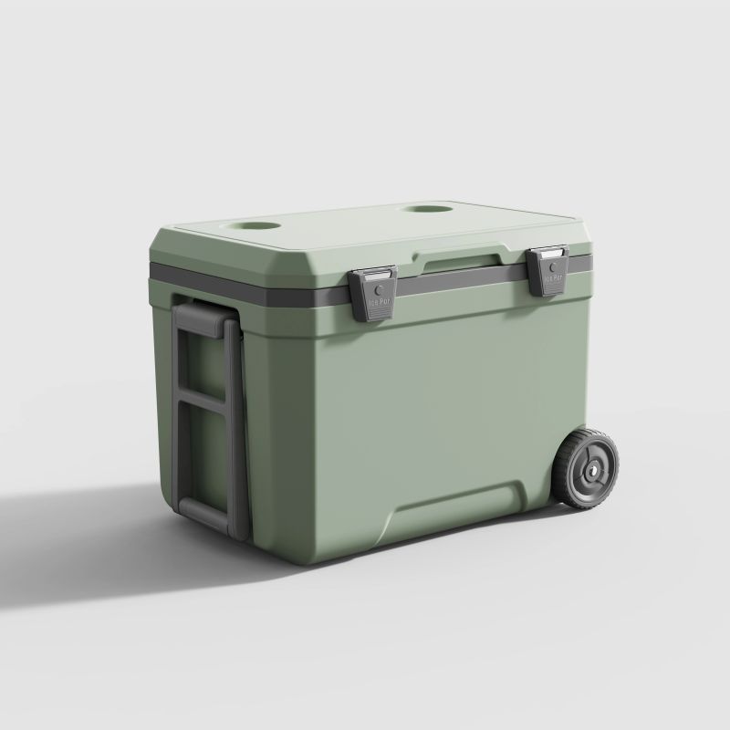 45L Insulated Cooler Box with Wheels for Outdoor Activities 2